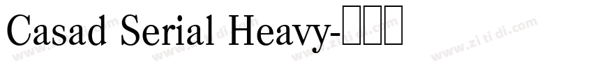 Casad Serial Heavy字体转换